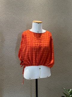 BLUSA CROPPED LARANJA OPEN - loja online