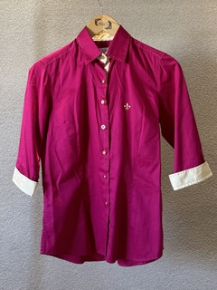 CAMISA SOCIAL PINK COM PESPONTO DUDALINA