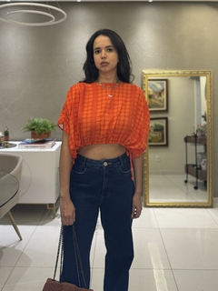 BLUSA CROPPED LARANJA OPEN na internet