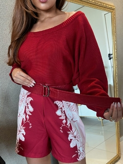 TRICOT VERMELHO CROPPED - comprar online