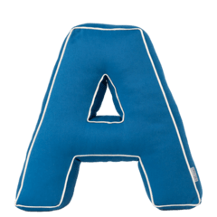 Almofada Letra A Azul