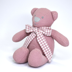 Urso Pequeno Rosê Textura Pied Poule - comprar online
