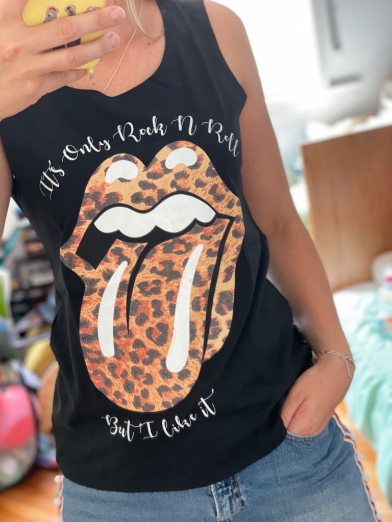 Camiseta lengua best sale rolling stones mujer