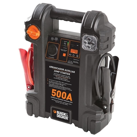 AUXILIAR DE PARTIDA PARA AUTO COM LUZ DE EMERGENCIA - 12V 14AH 500A BIVOLT BLACK & DECKER