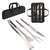 Kit Conjunto Para Churrasco De Inox 3 em 1 Com Estojo - comprar online