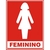 PLACA EM POLIEST. 15X20CM - SANITARIO FEMININO (11544) - comprar online
