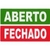 PLACA EM POLIEST. 20X30CM - ABERTO/FECHADO (11562) - comprar online