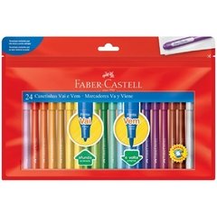 Canetinha vai e vem 24 cores - Faber Castell - comprar online