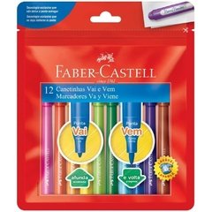 Canetinha Vai e Vem 12 cores - Faber Castell - comprar online