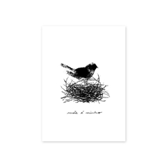 Cartão P/B Anna Cunha - Mãe ninho