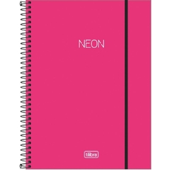 Caderno espiral univ. capa plástica 80 fls - Neon - loja online