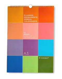 Planner Permanente Calendário de Parede Policromia - Cicero
