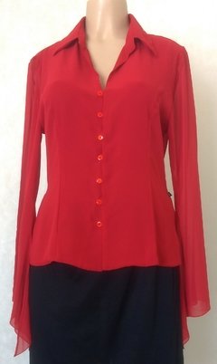 Camisa Vermelho Transpassada - Comtraje