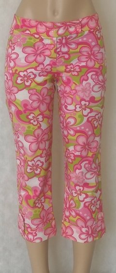 Calça Reta Capri Floral - Body Company