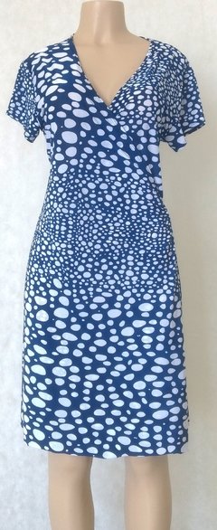 Vestido Malha Fria Azul