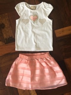 Conjunto Blusa E Saia Rosa - Milon