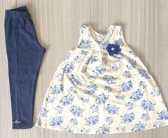 Conjunto Blusa E Calça Azul Estampada - Milon