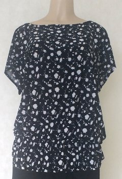 Blusa Floral Preta