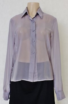 Camisa Transparente Cinza