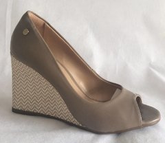 Sapato Peep Toe Anabela - Via Uno - Roupas, sapatos e acessórios femininos novos e usados na ROSANA GREEN