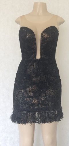 Vestido Preto Com Renda E Tule - Jotatreis