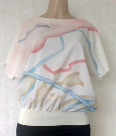 Blusa Manga Curta Estampada - MARIE CLEMENCE