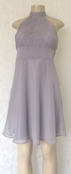 Vestido Cinza Frente Única - Trimix