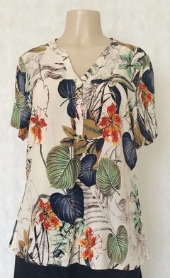 Blusa Estampa Folhagens - Zalla