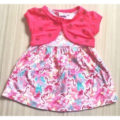 Vestido Goiaba Estampado Com Bolero - Fakini Kids