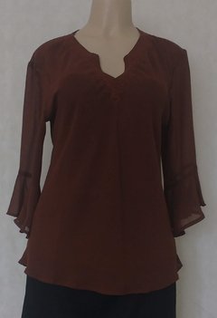 Blusa Manga 3/4 Marrom