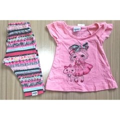 Conjunto Blusa E Calça  Estampada - Fakini Kids