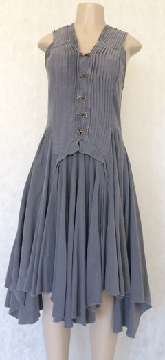 Vestido Cinza Godê - Dzarm