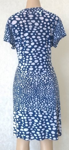 Vestido Malha Fria Azul - comprar online