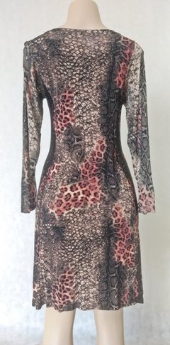 Imagem do Vestido Médio Em Malha Animal Print - Bad Modas