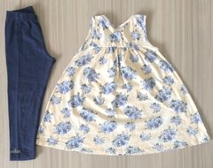 Conjunto Blusa E Calça Azul Estampada - Milon - comprar online