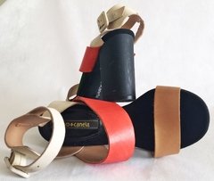 Sandália Tricolor - Cravo E Canela - comprar online
