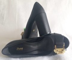 Sapato Peep Toe Preto - Zutti - loja online