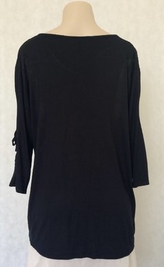 Blusa Preta E Amarela Estampada - Vinculo Basic - comprar online