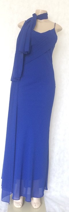 Vestido Azul Royal Longo - Material - comprar online