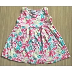 Vestido Rosa Estampado Com Bolero - Fakini Kids - comprar online