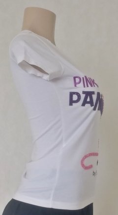 Camiseta Branca Bordada Com Lantejoulas - Pink Panther na internet