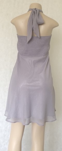 Vestido Cinza Frente Única - Trimix - comprar online