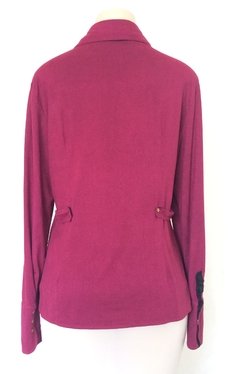 Camisa Suede Manga Longa Bordo - Amelie Amora - comprar online