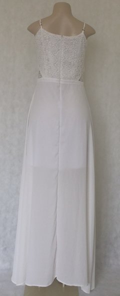 Vestido Branco Longo Com Renda - Delicia - comprar online