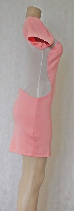 Vestido Neoprene Com Tule na internet