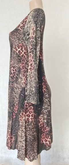 Vestido Médio Em Malha Animal Print - Bad Modas - comprar online