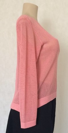 Blusa Tricot Rosa Manga Longa - Produtiva - Roupas, sapatos e acessórios femininos novos e usados na ROSANA GREEN