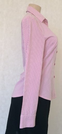 Camisa Listrada Rosa Manga Longa - Lm Concept - Roupas, sapatos e acessórios femininos novos e usados na ROSANA GREEN