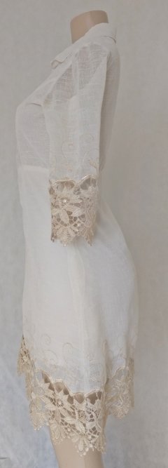 Vestido Linho Rendado- Casuale na internet