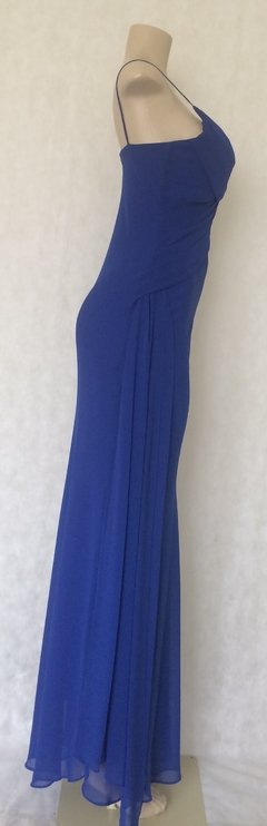 Vestido Azul Royal Longo - Material - loja online